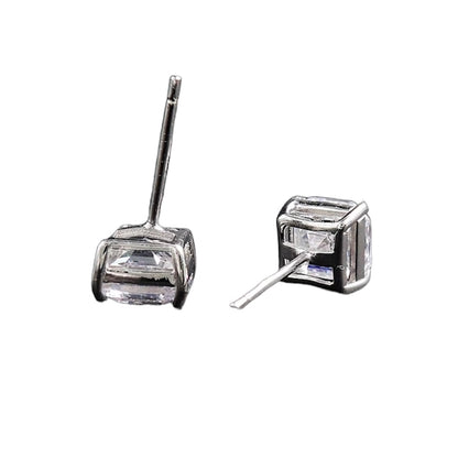 Square Asscher Cut Diamond Stud Earrings 1.5ct