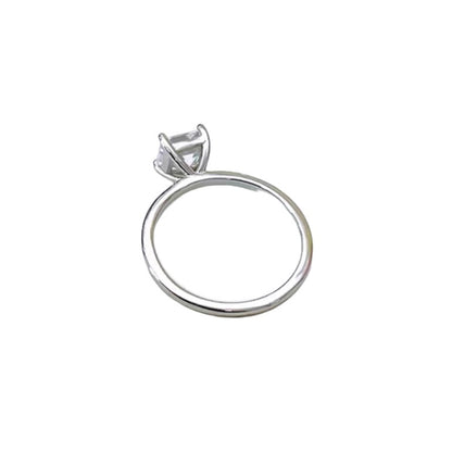 Square Asscher Cut Diamond Solitaire Ring 1ct