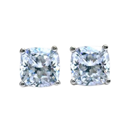 Cushion Cut Diamond Stud Earrings 2ct