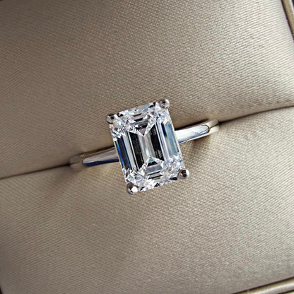 Emerald Cut Diamond Solitaire Ring 2ct