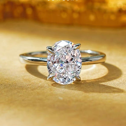 Oval Diamond Classic Solitaire Ring 4ct