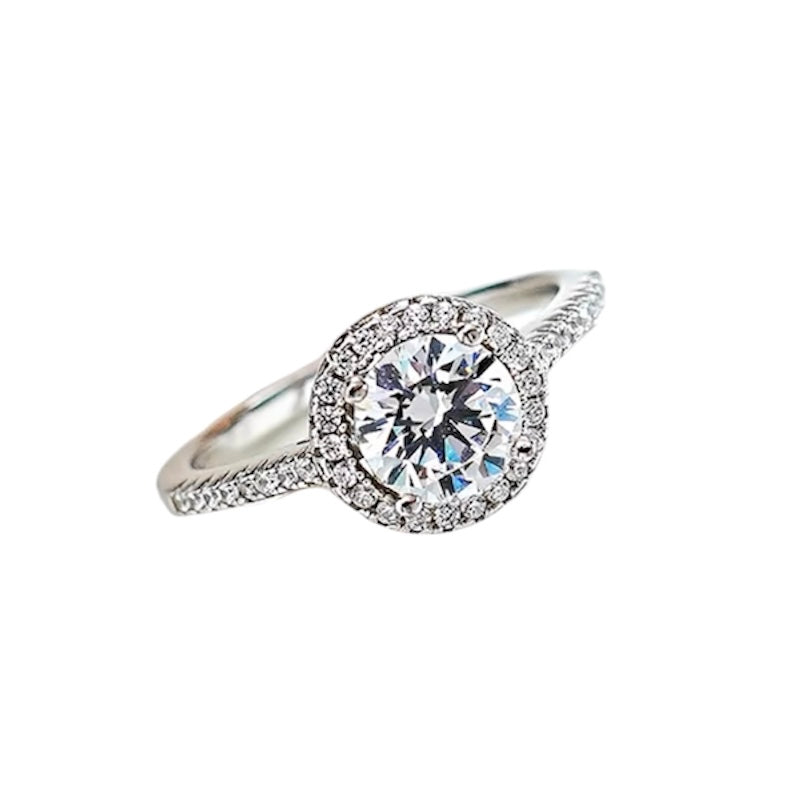 Round Brilliant Diamond Fancy Halo Ring 1.5ct