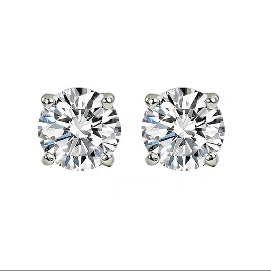 Round Brilliant Diamond Stud Earrings 6mm