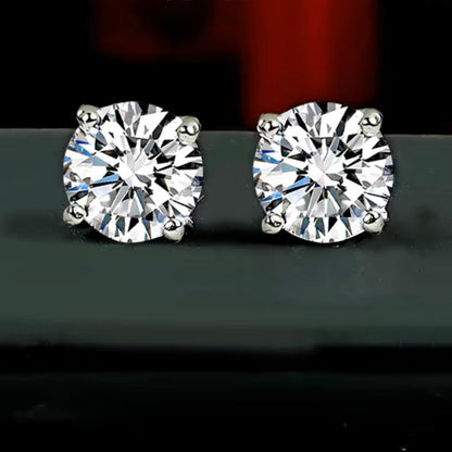 Round Brilliant Diamond Stud Earrings 6mm