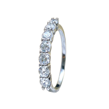 Round Brilliant Diamond 7 Stones Stackable Ring 3mm