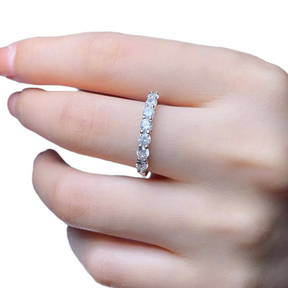 Round Brilliant Diamond 7 Stones Stackable Ring 3mm