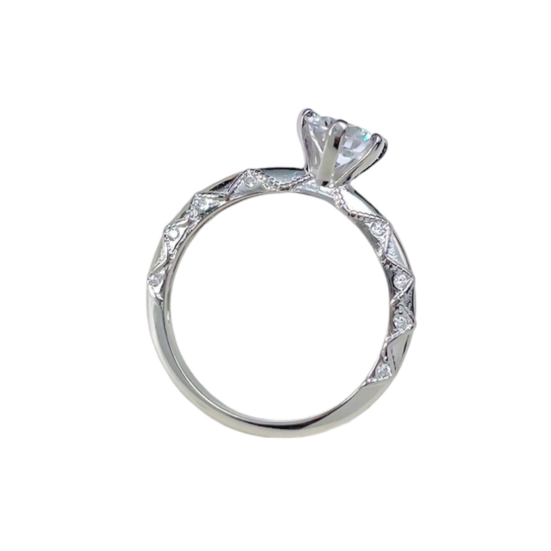 Round Brilliant Diamond Fancy Solitaire Ring 0.8ct