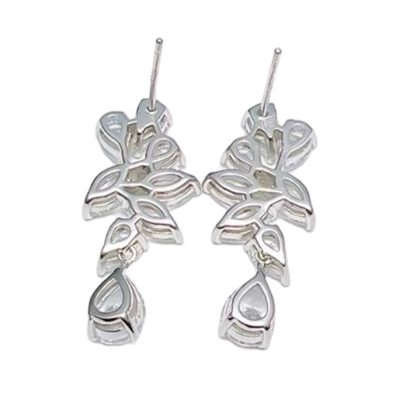 Pear Marquise Cuts Luxury Diamond Drop Dangle Cluster Earrings