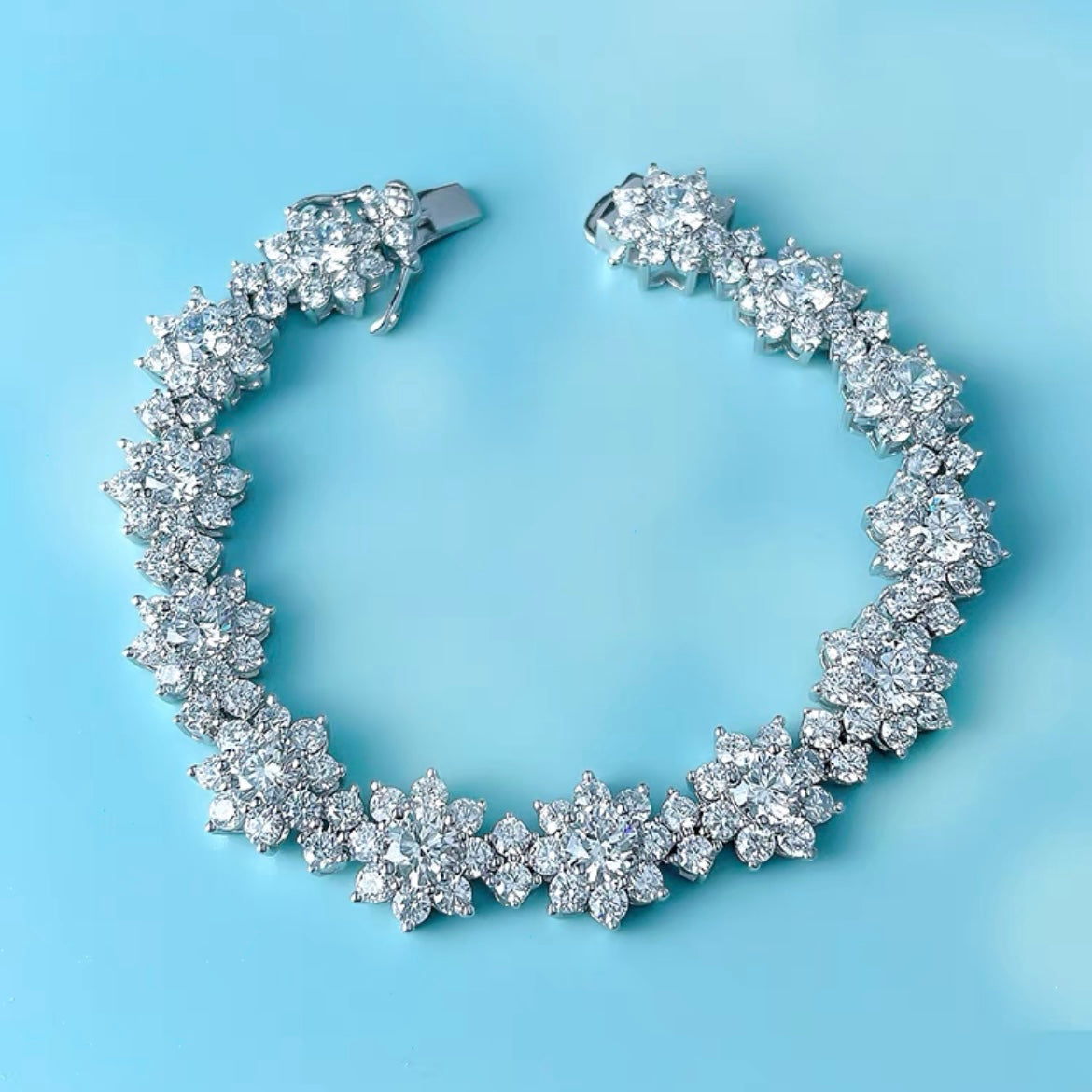 Round Brilliant Luxury Diamond Sunflower Bracelet