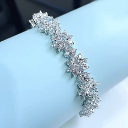 Round Brilliant Luxury Diamond Sunflower Bracelet