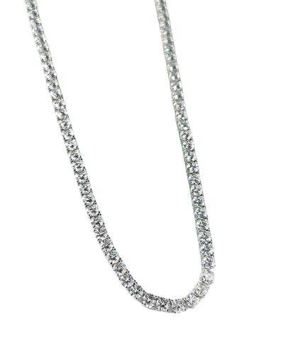 Round Brilliant Luxury Diamond Tennis Necklace 5mm