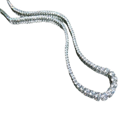 Round Brilliant Luxury Diamond Graduated Tennis Necklace 1.5ct