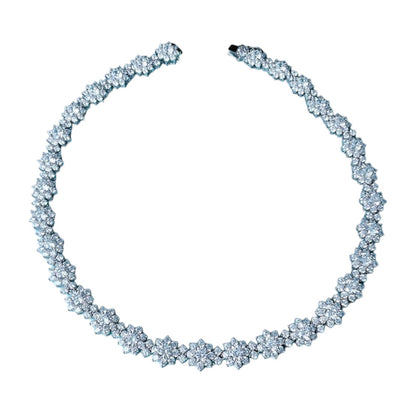 Round Brilliant Luxury Diamond Sunflower Necklace