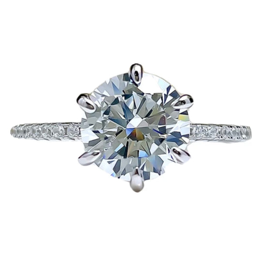 Round Brilliant Diamond Fancy Solitaire Ring 2ct