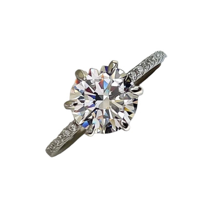 Round Brilliant Diamond Fancy Solitaire Ring 2ct